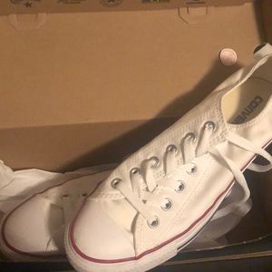 White low-top converse • size 9 women’s/ 7 men’s